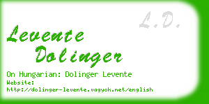levente dolinger business card